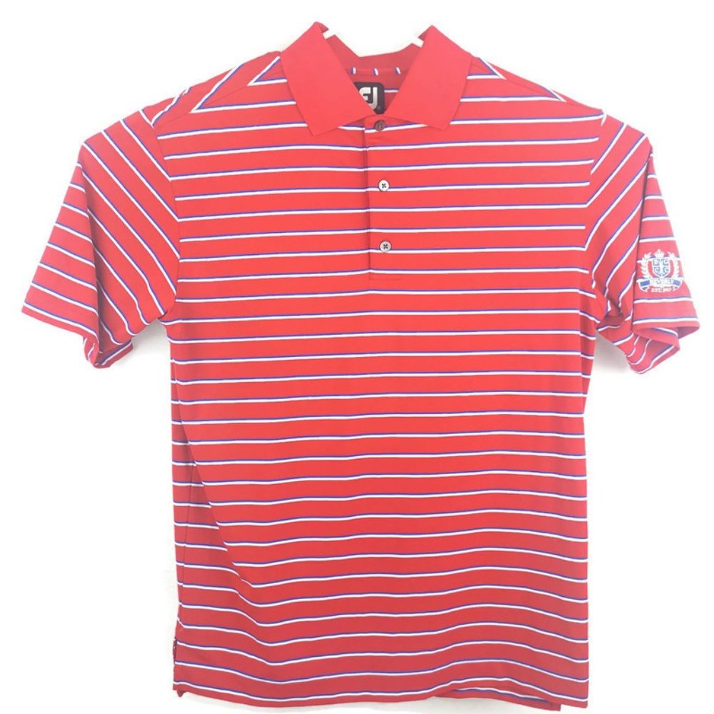 Footjoy FJ Short Sleeve Golf Polo Shirt  Striped M